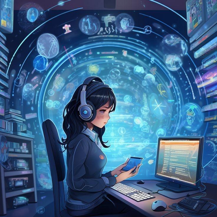 Mobile app development process showing collaborative team environment